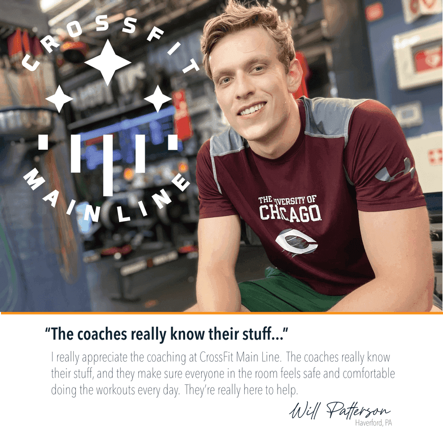 Five-star member review of CrossFit Main Line from Google or Yelp