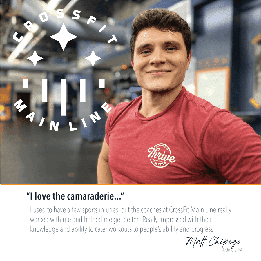 Five-star member review of CrossFit Main Line from Google or Yelp