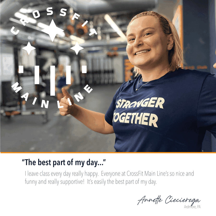 Five-star member review of CrossFit Main Line from Google or Yelp