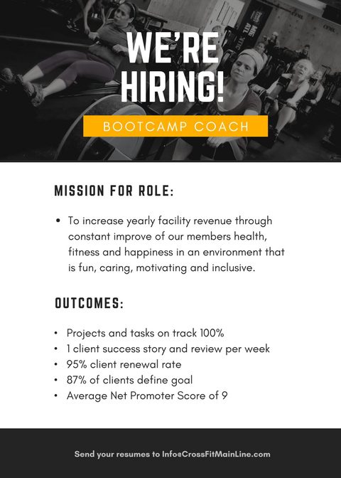 Calling all Main Line fitness pros. We’re Hiring!